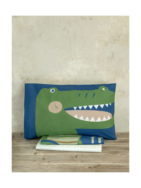 Nima Crocodile Σετ Σεντόνια Μονά 170x255cm