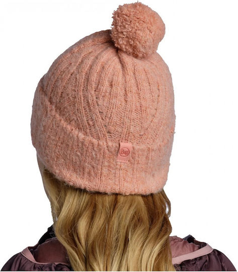 Pom Pom Beanie Unisex Beanie Knitted in Red color