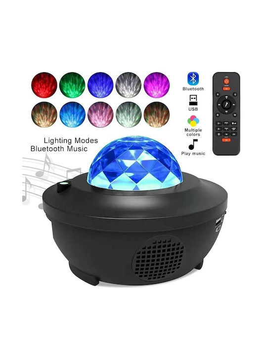 Kids Led Rotating Projector Lamp Black