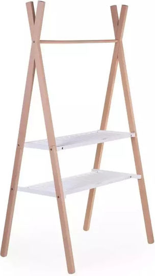 Childhome Λίκνο Tipi 2 in 1 με Ρόδες Λευκό