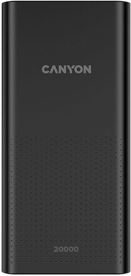 Canyon PB-2001 Power Bank 20000mAh με 2 Θύρες USB-A Μαύρο
