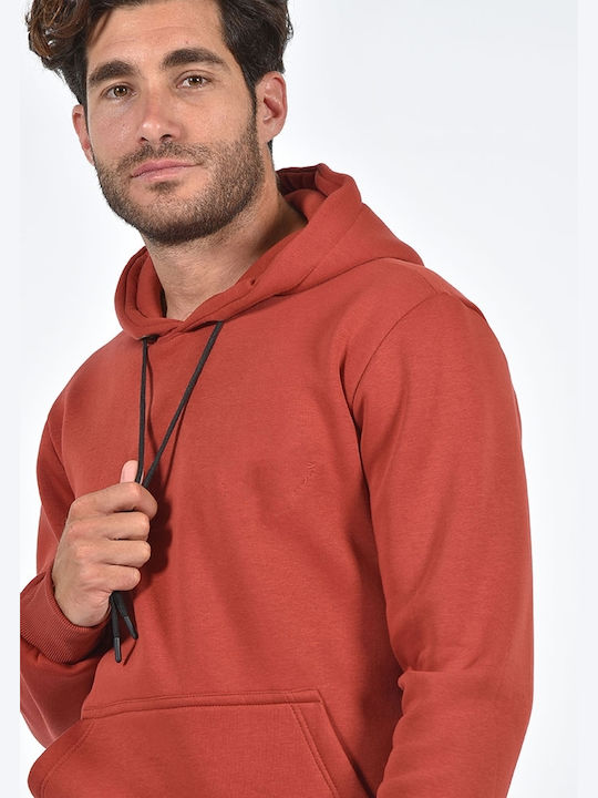 Clever Men's Sweatshirt with Hood Orange