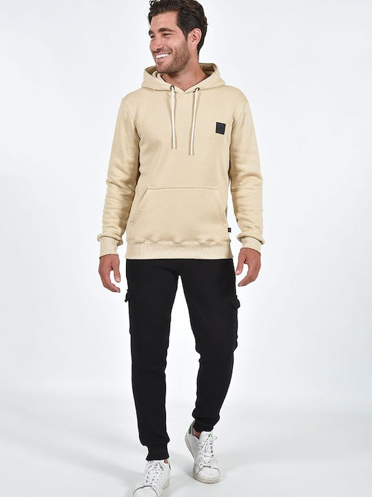 Clever Herren Sweatshirt mit Kapuze Beige