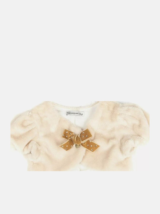 Kids Bolero Fur Beige