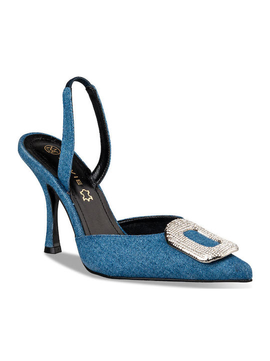 Spitze Zehe Blau Pumps