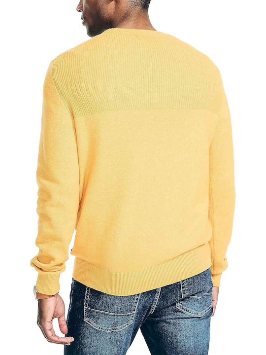 Nautica Men's Long Sleeve Sweater Yellow