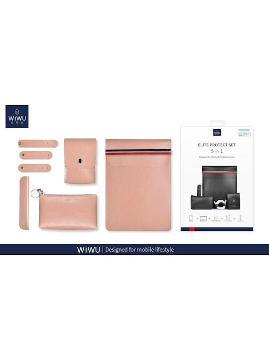 Wiwu Elite Protect Set 5 In 1 Tasche Fall für Laptop 13" in Rosa Farbe