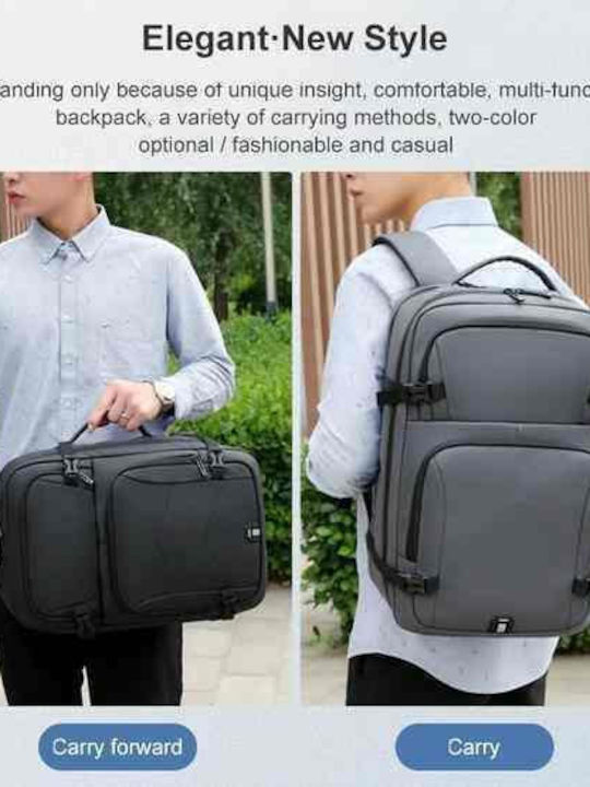 Playbags Collection Αδιάβροχη Τσάντα Πλάτης για Laptop 15.6" με Θύρα USB σε Μαύρο χρώμα