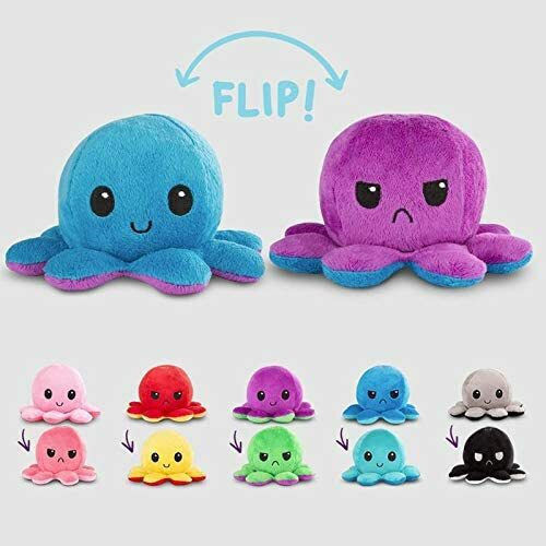 Plüsch Umkehrbarer Oktopus 20 cm