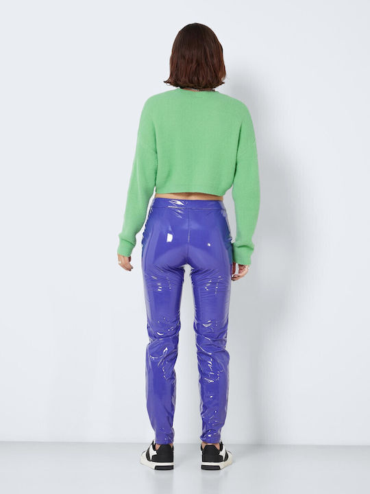 Damen Langarm Kurz Pullover Grün