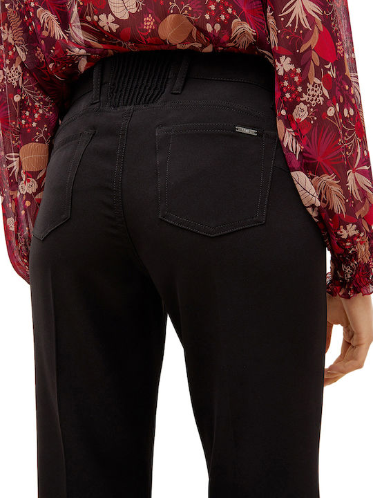 Damen Stoff Hose Schwarz