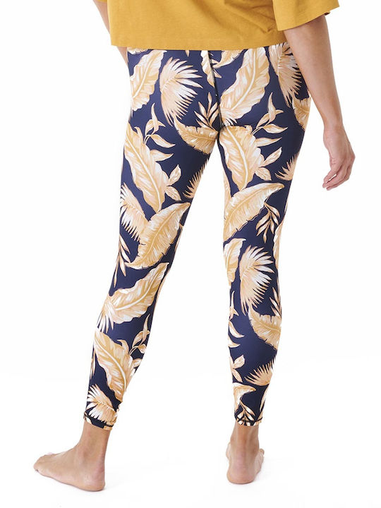 Women's Fabric Trousers Navy Blue
