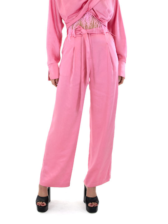 C. Manolo Pants Women C.manolo Women's Fabric Trousers Pink