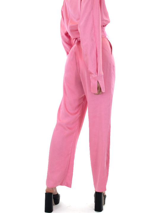 Pants Women C.manolo Γυναικεία Παντελόνα Ροζ