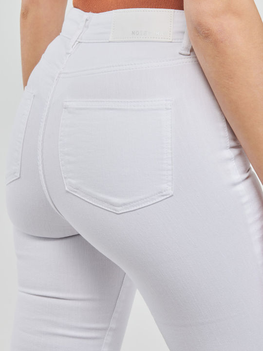 Nmsallie Hw Kick Damenjeans Schlaghose Weiß