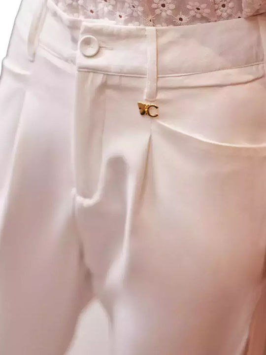 Damen Chino Hose Weiß