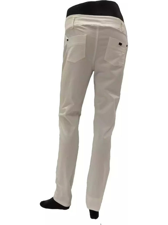 Dama Tesatura Pantaloni Alb