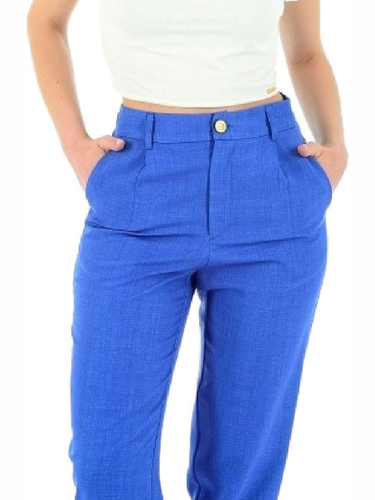 Dama Tesatura Pantaloni Albastru