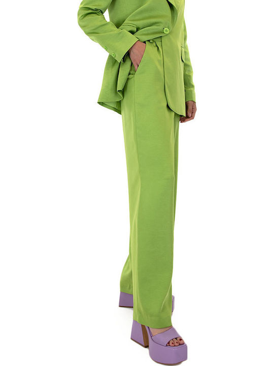 Damen Stoff Hose Grün