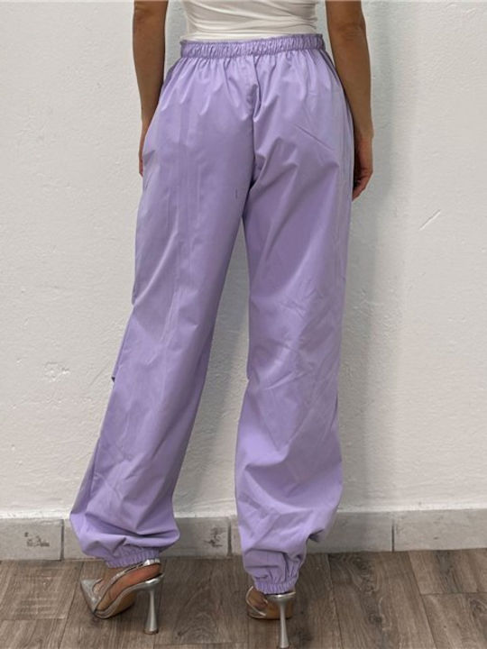 Chica Femei Talie înaltă Tesatura Pantaloni Violet