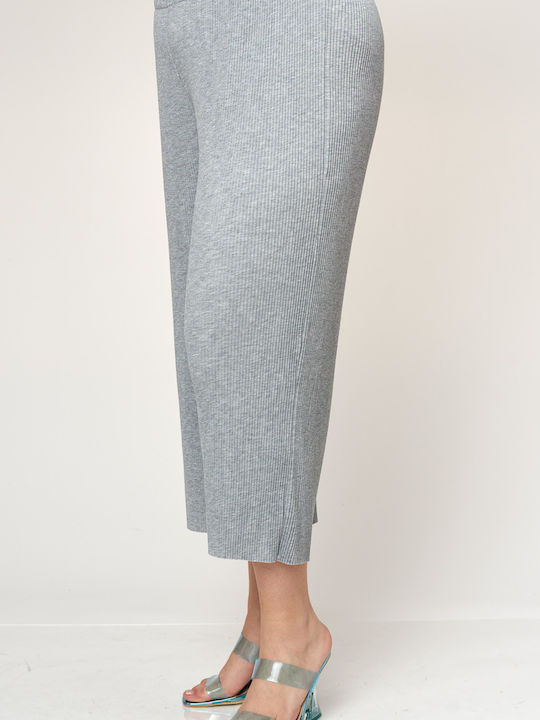 Jucita Women's Fabric Trousers with Elastic Gray