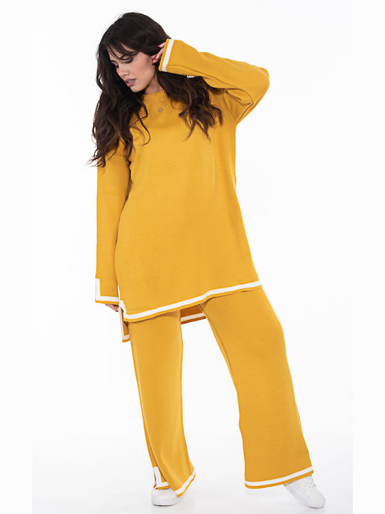 Korinas Fashion Women's Yellow Set with Trousers