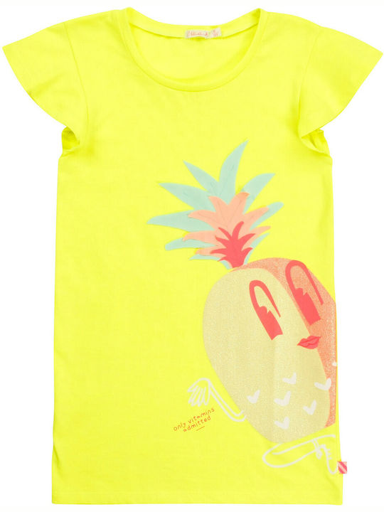 Billieblush Kids Dress Short Sleeve Yellow