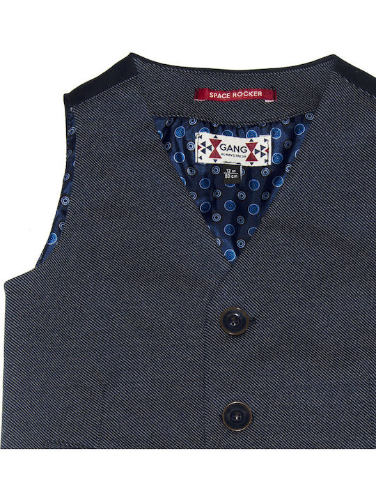 Kids Vest Cotton Blue