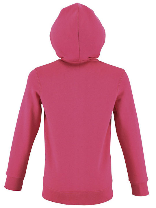 Kids Moda Hooded Sweatshirt with Zipper Pink