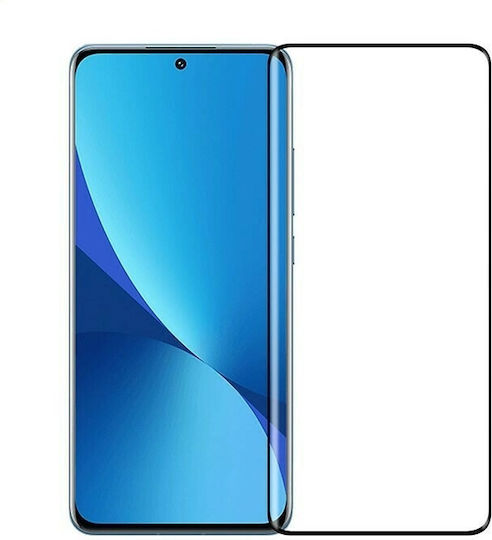 5D Vollflächig gehärtetes Glas Schwarz (Xiaomi 12 / 12X )