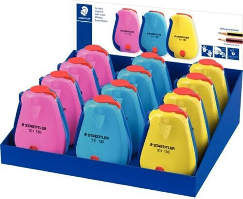 Staedtler Noris Plastic Sharpener Pink Barrel with Eraser 1pcs