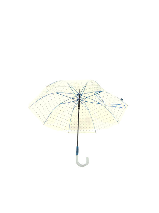 Automatic Umbrella with Walking Stick Transparent