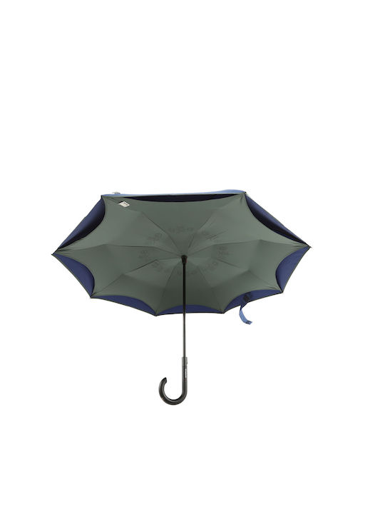 Automat Umbrelă de ploaie Compact Albastru
