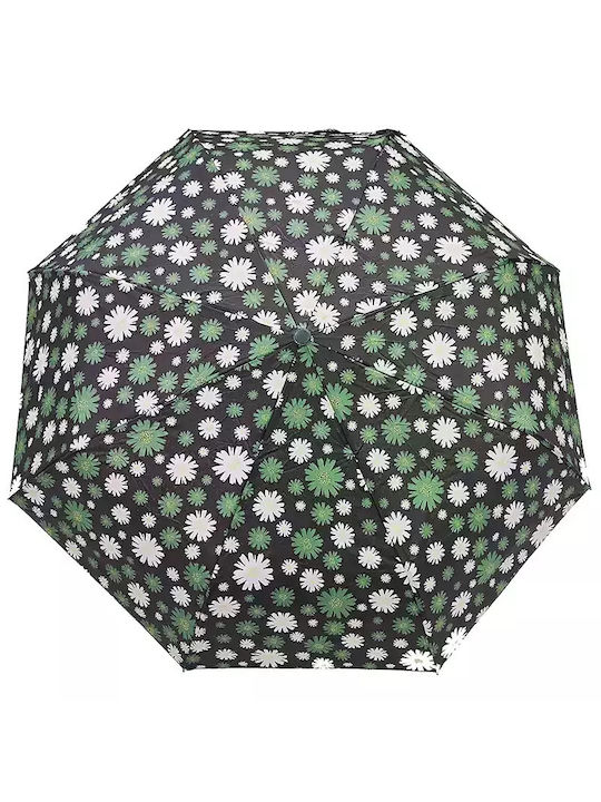 Iris Αντιανεμική Αυτόματη Ομπρέλα Βροχής Σπαστή Πράσινη