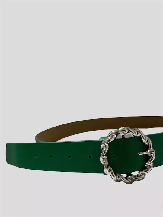 Leather Women's Belt Green