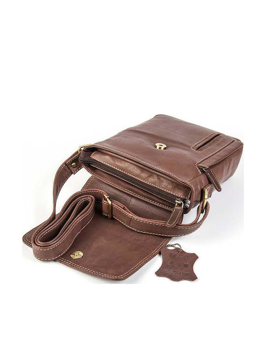 Leder Herren Schulter / Crossbody Braun Tasche