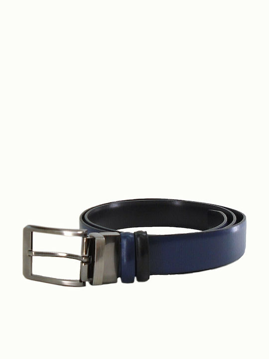 Men's Belt Leather Double Sided Black