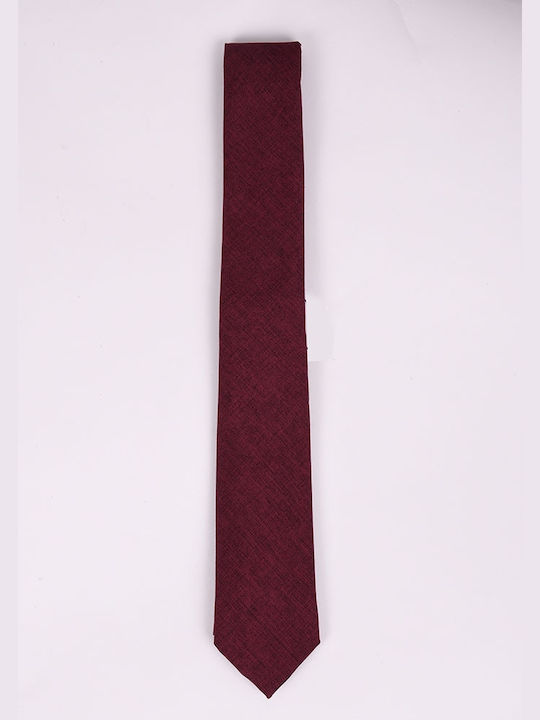 Ανδρική Γραβάτα με Σχέδια σε Μπορντό Χρώμα