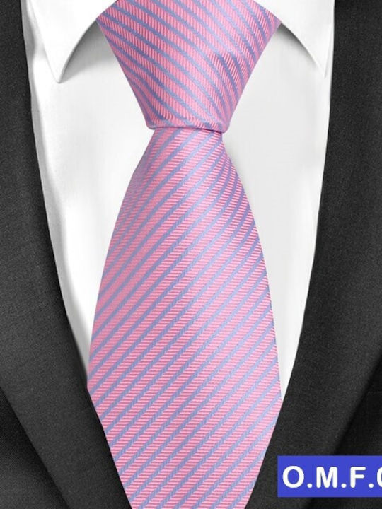 Ανδρική Γραβάτα με Σχέδια σε Ροζ Χρώμα