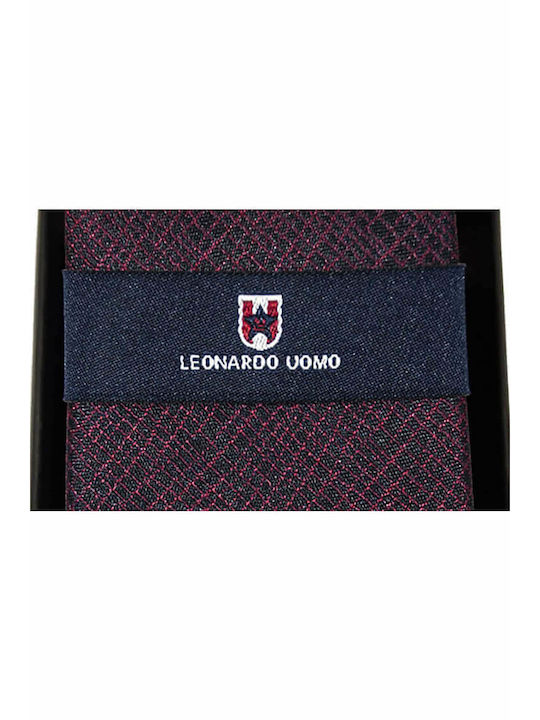 Leonardo Uomo Men's Tie Printed Burgundy