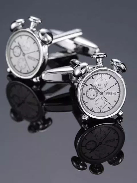 Cufflinks from Steel in Silver Color
