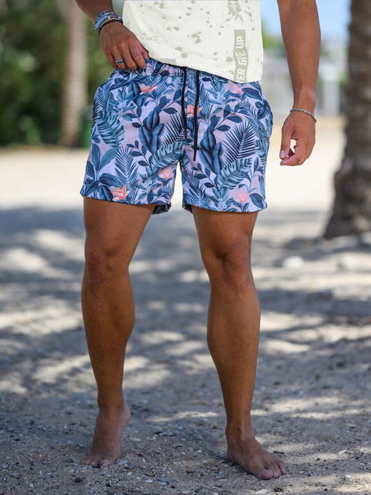 Yolofashion Herren Badebekleidung Shorts Blau mit Mustern