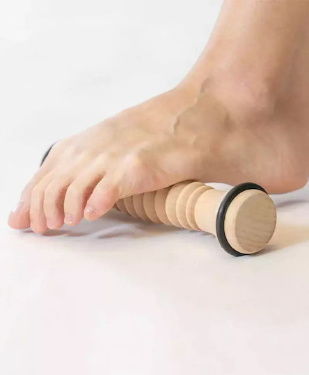 Ancient Wisdom Ξύλινο Roller Μασάζ για τα Πόδια Καφέ