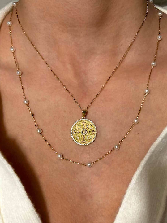 Goldjewels Charm Amulett Konstantin aus Vergoldet Silber mit Zirkon