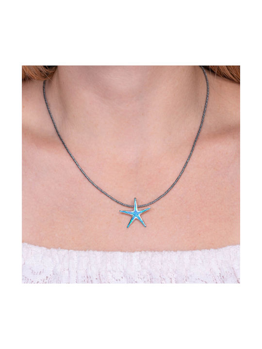 Necklace with design Star from Silver