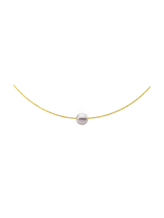 Necklace from Gold 14K with Pearls