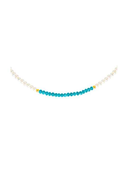 Necklace from Gold 14K with Pearls