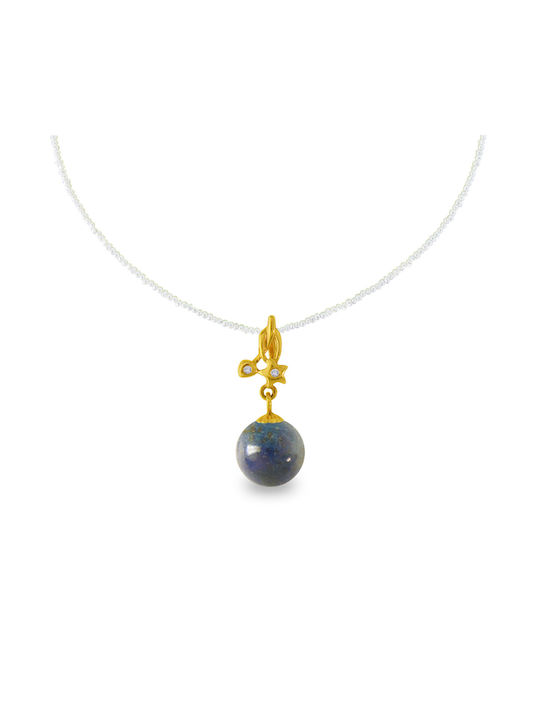 Charm from Gold 18k with Pearls & Diamond