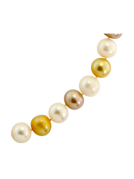 Necklace from White Gold 18k with Pearls