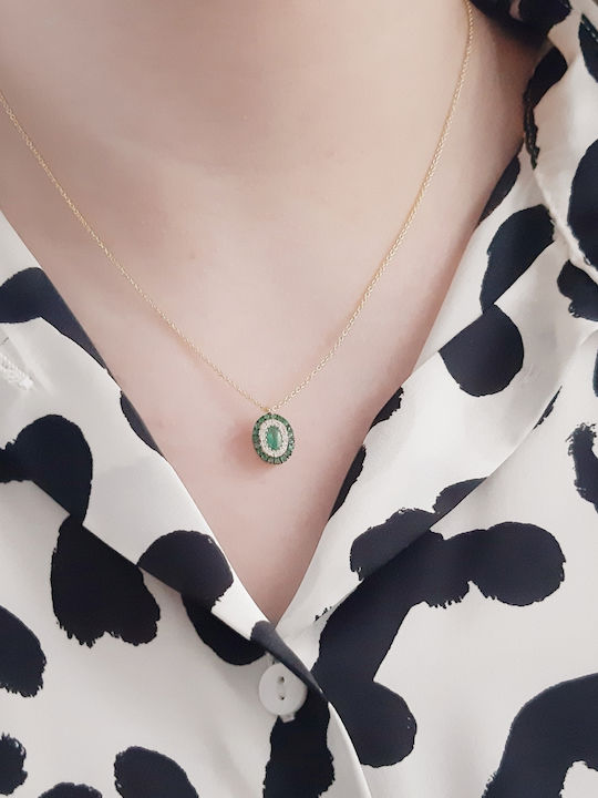 Halskette aus 18K Gold Grün
